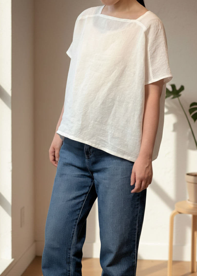 [はじめてセット・７点」型紙･テキスト･基礎図鑑･フル動画･情報記載の表紙･刺繍ロゴタグ･クリアファイル（プルオーバー&ワンピース４in1スッキリ&ゆったりが作れます。）